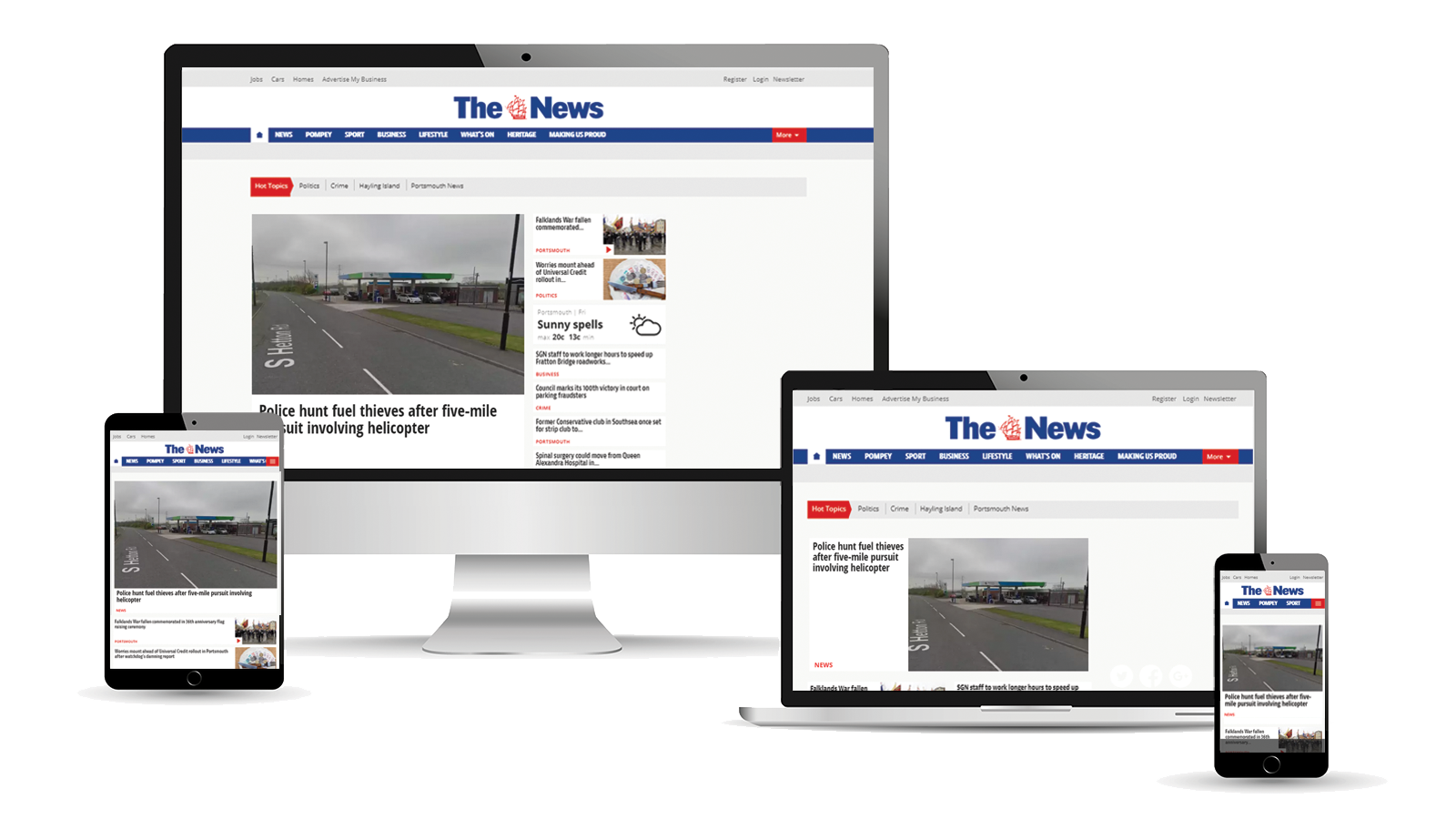Advertise across desktop, tablet and mobile with The News